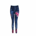 Women'S Slim Jeans 4 Pcs Floral Print Leggings Skinny Stretchy Pants Bodycon Jeggings, 11502